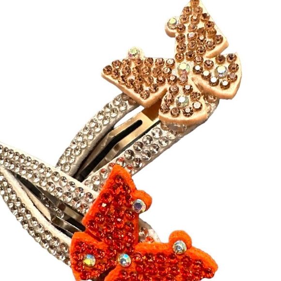 Butterfly and sparkle crystals Hair Clip 2 Pcs - Picture 14 of 14